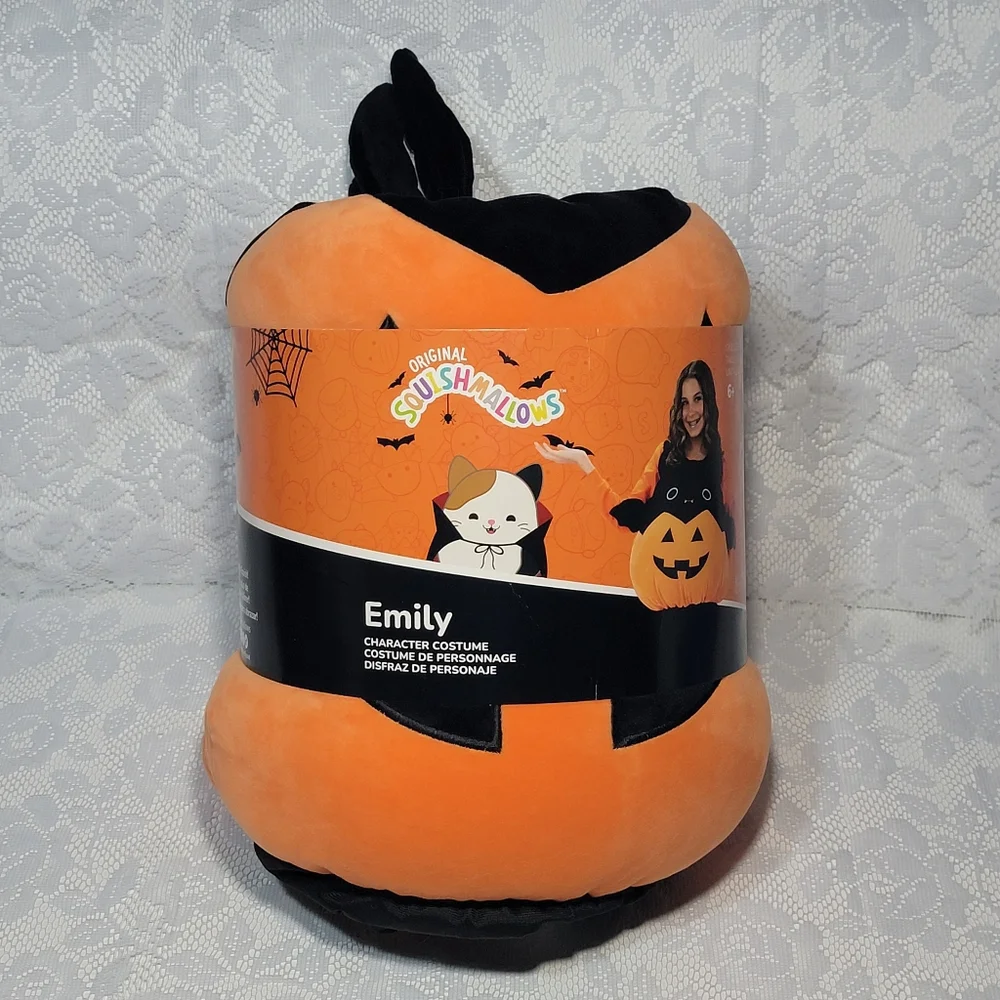 Original Squishmallows Emily Bat Pumpkin Halloween Plush Wearable Costume 6+ OS